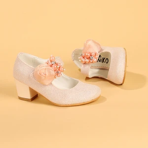 Kiko 751 Simli Günlük Kız Çocuk 4 cm Topuk Babet Ayakkabı