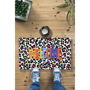 Buket Home Renkli Welcome Dekoratif Kapı Önü Paspası