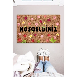 Buket Home Hoşgeldiniz Dekoratif Kapı Önü Paspas