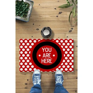Buket Home You Are Here Puanlı Dekoratif Kapı Önü Paspası