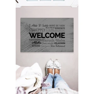 Buket Home Welcome Baruch Haba Aloha Dekoratif Kapı Önü Paspası