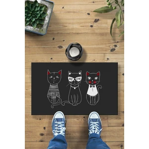Buket Home Meaw 3 Kedi Dekoratif Kapı Önü Paspası