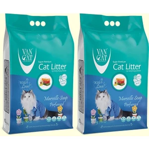 Van Cat İnce Tane Kedi Kumu Marsilya Sabun Kokulu 10 Kg x 2 Adet