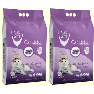Van Cat  İnce tane Lavanta Kokulu Kedi Kumu   10kg x 2 Adet