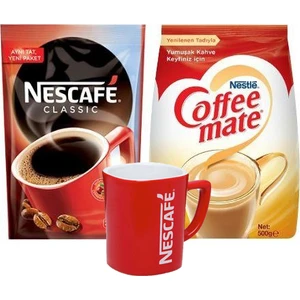 Classic Kahve Eko Paket 200 gr + Coffee Mate Kahve Kreması 500 gr + Kupa Bardak