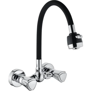 Akdeniz Duvardan Siyah Esnek Boru Fonksiyonlu Eviye Bataryası