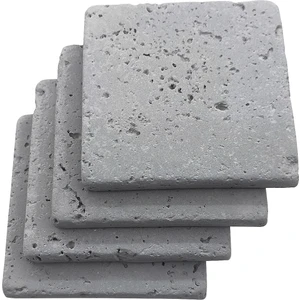 Beton Bardak Altlığı | Kare Naturel | 4'lü