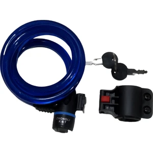 Knt 12X1200 mm Anahtarlı Halat Kilit Taşıma Aparatlı Dolamalı