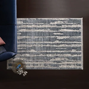 Enza Home LİBERTA Modern Özel Tasarım Dokuma Halı - Gri/Lacivert 160x230 cm