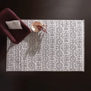 Enza Home Ornella Modern Özel Tasarım Dokuma Halı - Açık Gri 120x180 cm