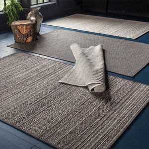 Enza Home PERLA Modern Özel Tasarım Dokuma Halı - Antrasit (160x230 cm)