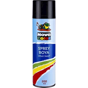 Nova Color Sprey Boya 200 ml Siyah NC-805