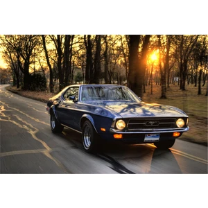 Siyah Klasik Spor Araba Kanvas Tablo