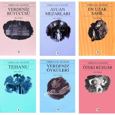Yerdeniz Serisi 6 Kitap Set Ursula K. Le Guin (Yerdeniz Büyücüsü, Atuan Mezarları, En Uzak Sahil, Tehanu, Yerdeniz Öyküleri, Öteki Rüzgar)
