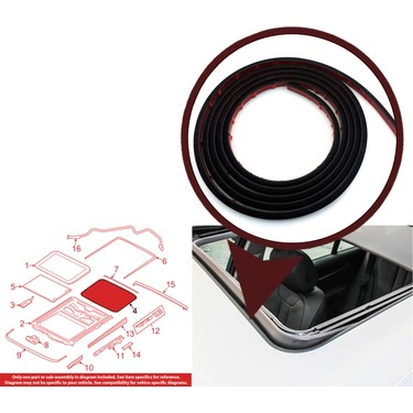 BMW Sunroof Weatherstrip Seal For E38/E39/E60/E65/F01/F10, 54107245551