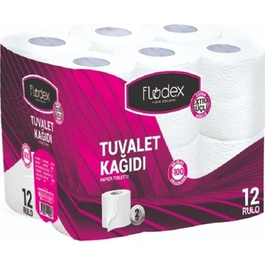 Flodex 2 Katlı Tuvalet Kağıdı 12 Rulo Ultra Yumuşak ve Ekstra Dayanıklı 12'li