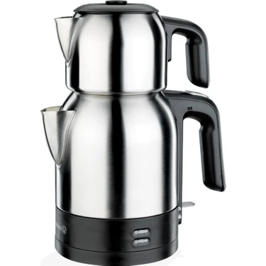 Korkmaz Demkolik Satin/Siyah Elektrikli Çaydanlık 1.8 lt