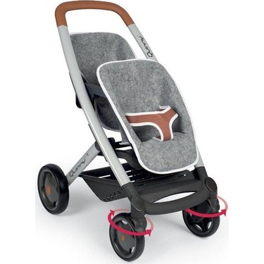 Smoby Maxi Cosi Quinny Oyuncak Ikiz Bebek Arabasi Gri