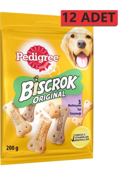 Pedigree Biscrok Ödül Bisküvisi 200 gr - 12 Adet
