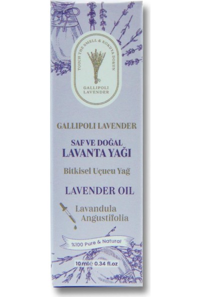 Gallipoli Lavender Saf ve Doğal Lavanta Yağı 10 ml Bitkisel Uçucu Yağ Lavandula Angustifolia