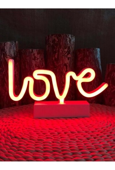 Bbc Dekoratif LED Neon Love Yazı Tasarımlı Lamba