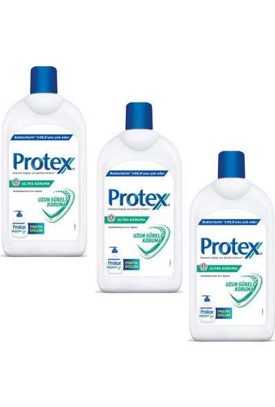 Protex Antibakteriyel Sıvı Sabun Ultra Koruma 1500 ml 3 Adet