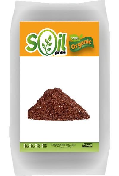 Soil Garden Cocopeat Hindistan Cevizi Torfu 10 lt Perlit / Vermikülit ve Pomza Ilaveli Özellikleri: %100 Doğal Zenginleştirilmiş