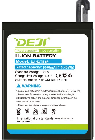 Deji Xiaomİ Redmi Note 6 Pro Batarya Mucize Batarya Deji / BN48