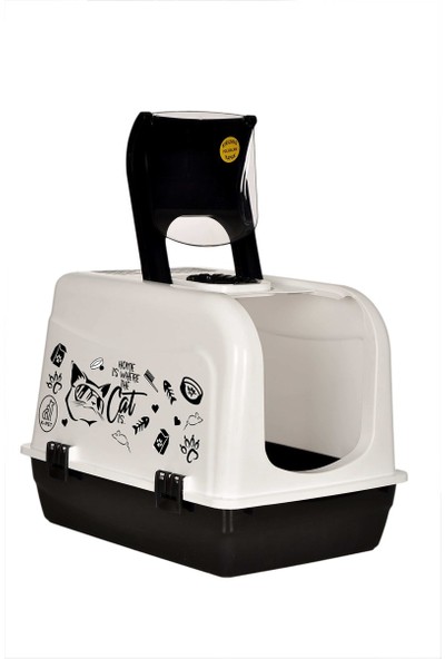 Ego Home Xxl Büyük Boy Maxi Kapalı Kedi Tuvaleti Karbon Filtreli Ve Kürek Maxi Kedi Tuvaleti