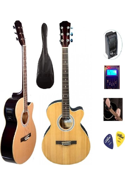 Elektro Akustik Gitar ( 5 Band LCD Ekran Ekolayzer )