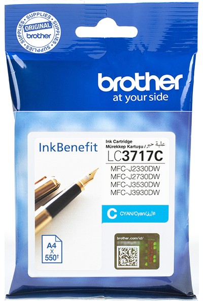 BROTHER LC3717C Mavi Mürekkep Kartuş (550 Sayfa)