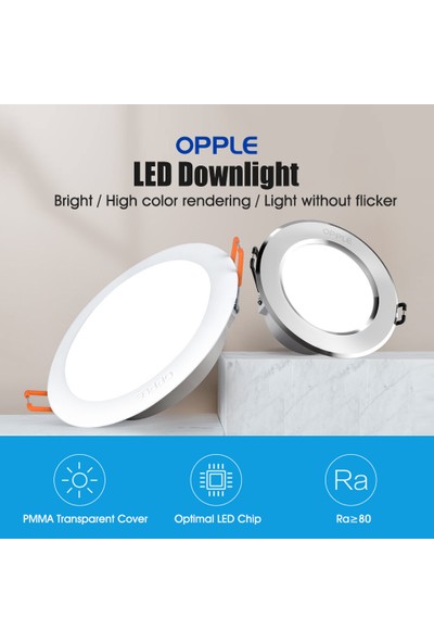 Opple 3W LED Spot Işığı Sıva Altı 100 Beyaz Işık (Yurt Dışından)