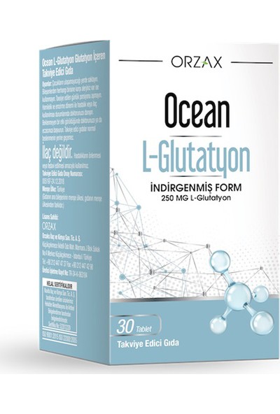 Orzax Ocean L-Glutatyon 250 Mg 30 Tablet