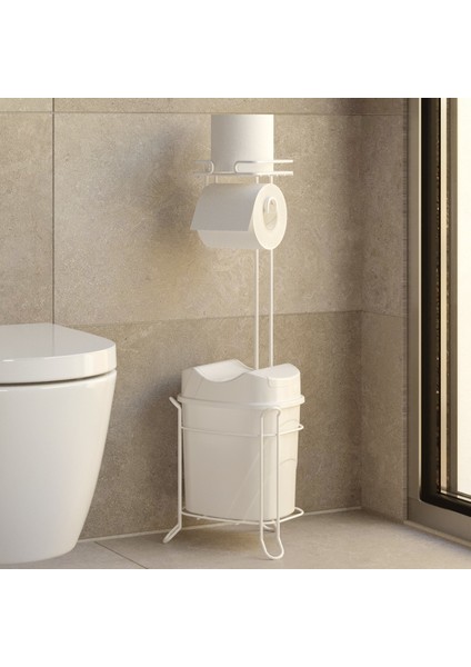 TEKNOTEL YUTAN KAPAK ÇÖP KOVASI VE TUVALET KAĞITLIK BEYAZ+BEYAZ MG098 fiyatları