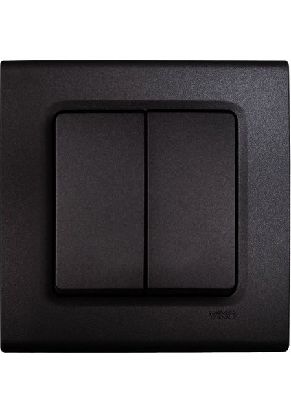 Linnera Life Serisi Gece Siyahı Ikili Anahtar Komütatör Çerçeveli