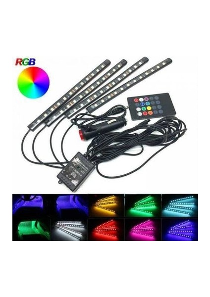 Ayak Altı Rgb LED #12 LED ve Müziğe Duyarlılık#