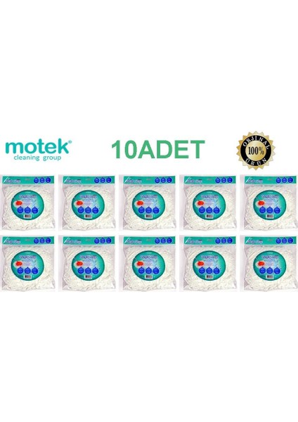 Motek Mop Yedek Püskül Yedek Başlık 10'lu