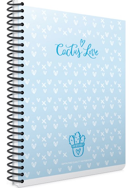 Cactus Love Spiralli Pp Kapak Kareli Defter A4 80 Yaprak 4136