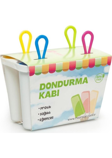 Moonstar Dondurma Kabı Meybuz Dondurma Kalıbı 4'lü