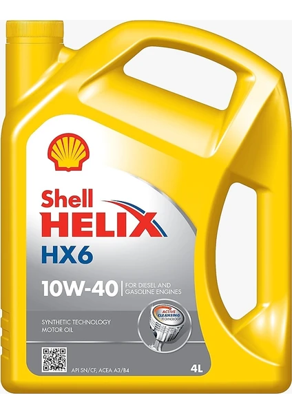 Helix HX6 10W-40 4 Litre Motor Yağı (Üretim Yılı: 2023)