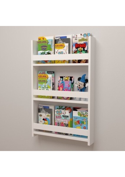 Montessori Çocuk Odası Eğitici Kitaplık Rafı