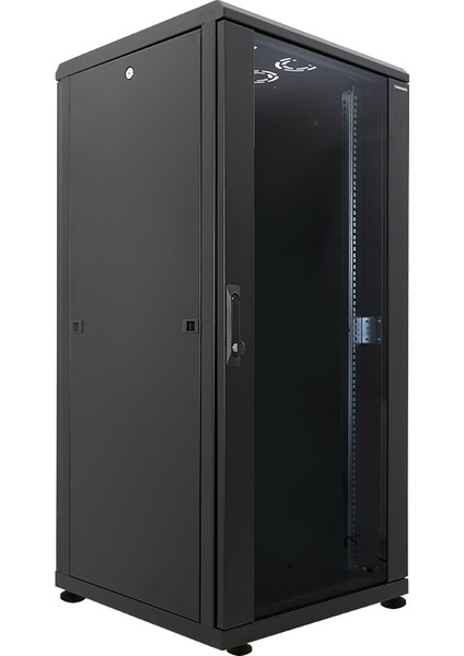 26U 600X600MM 19'' Dikili Tip Network Rack Kabinet Siyah