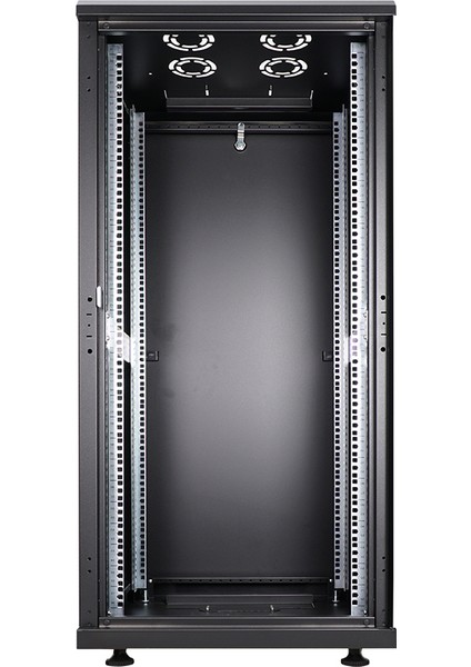 26U 600X600MM 19'' Dikili Tip Network Rack Kabinet Siyah