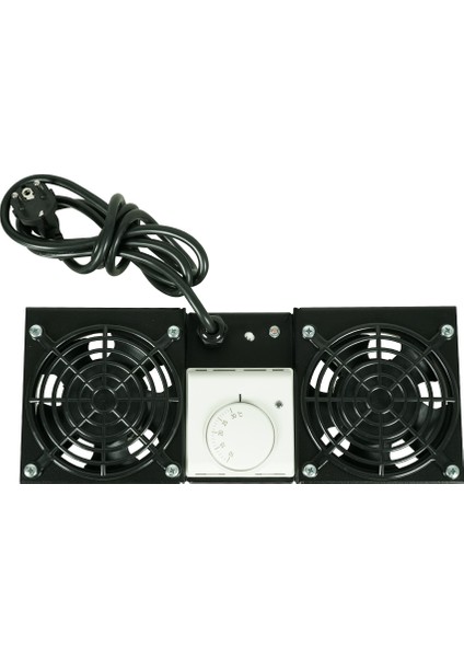 2li Rack Kabin Fan Modülü Termostatlı Duvar Tipi Siyah