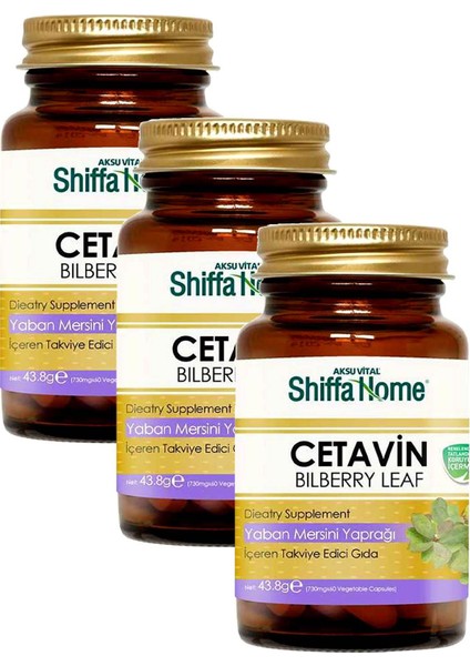 3 Adet Aksuvital Cetavin 730 Mg 60 Kapsül