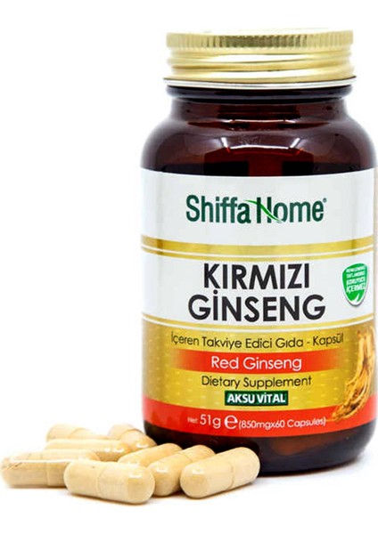 2 Adet Aksuvital Kırmızı Ginseng 850 mg 60 Kapsül modelleri