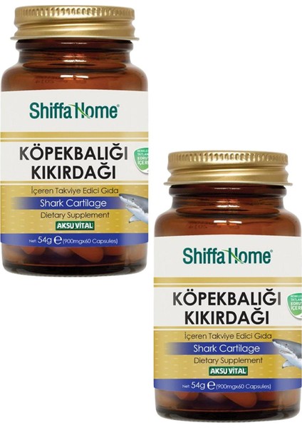 2 Adet Köpekbalığı Kıkırdağı 900 mg 60 Kapsül