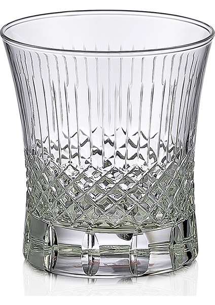 Roya Home Antik Sade Kesme El Dekor Yaldızlı 6 Adet Desenli Su Bardağı Takımı