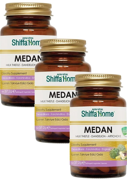 Shiffa Home 3 Adet  Medan Deve Dikeni-Enginar 620 mg 60 Kapsül