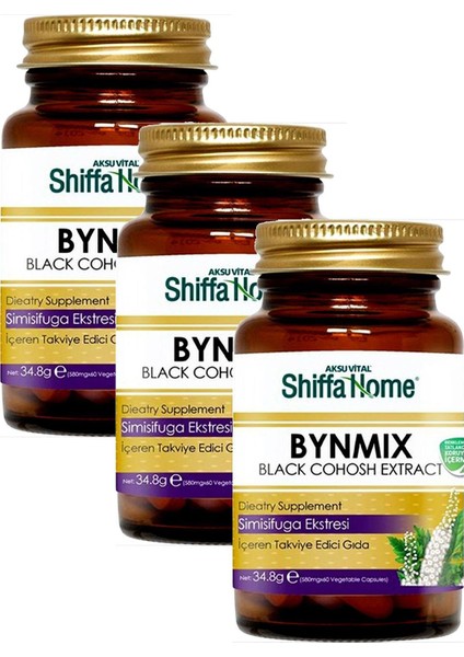 3 Adet Bynmix Civan Perçemi 580 mg 60 Kapsül